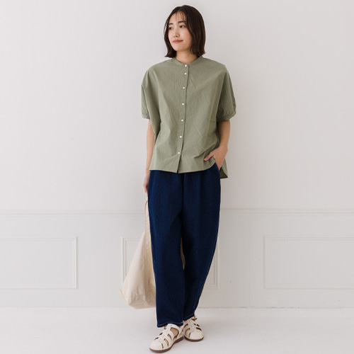 夏限定2024 キャッチワッシャードルマンスリーブブラウス ブラウス  