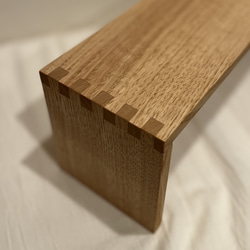 栗無垢材　コの字ラック一段 3枚目の画像