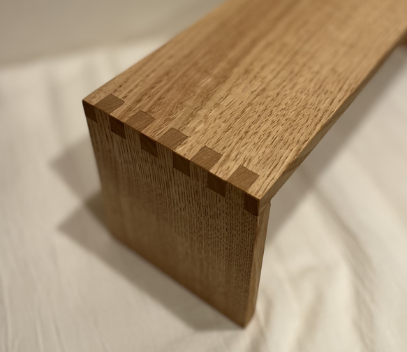 栗無垢材　コの字ラック一段 3枚目の画像