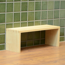 栗無垢材　コの字ラック一段 2枚目の画像