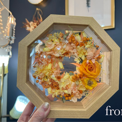 2.ハーフリース 送料無料)ハーフリース(ライトグレーローズ) リース ortensia