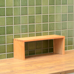 ブラックチェリーコの字ラック一段 2枚目の画像