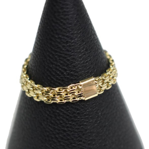 18金 【ビスマルクチェーンリング 11号】イエローゴールド 刻印入 新品！ 18金【ビスマルクチェーンリング 11号 13号】イエローゴールド