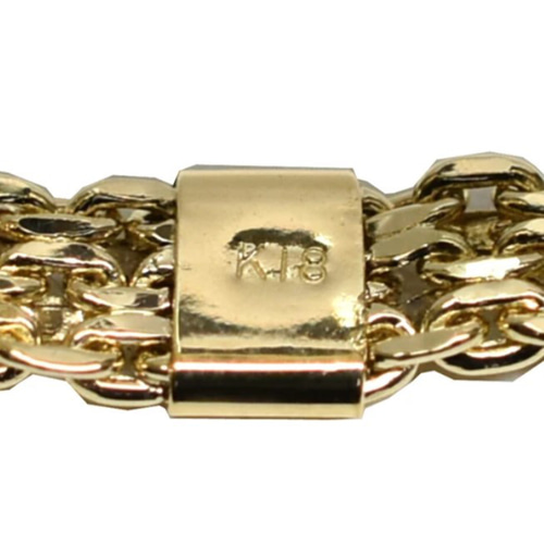 18金 【ビスマルクチェーンリング 11号】イエローゴールド 刻印入 新品！ 18金【ビスマルクチェーンリング 11号 13号】イエローゴールド