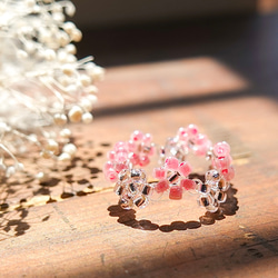 フラワーデザイン ピンクリング ジグザグフラワーのリング ピンク 指輪・リング kuma beads 通販