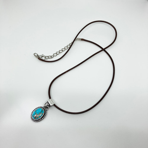 ペルシャン ターコイズ トルコ石 シルバー ネックレス ペンダント