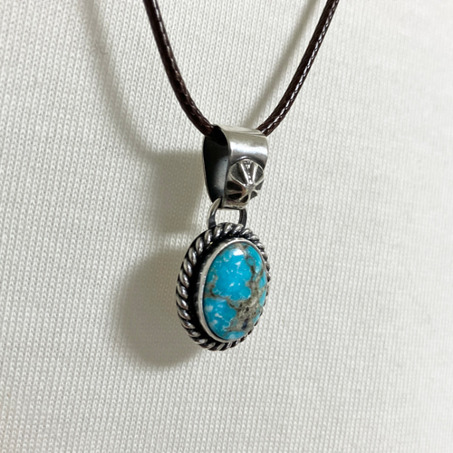 ペルシャン ターコイズ トルコ石 シルバー ネックレス