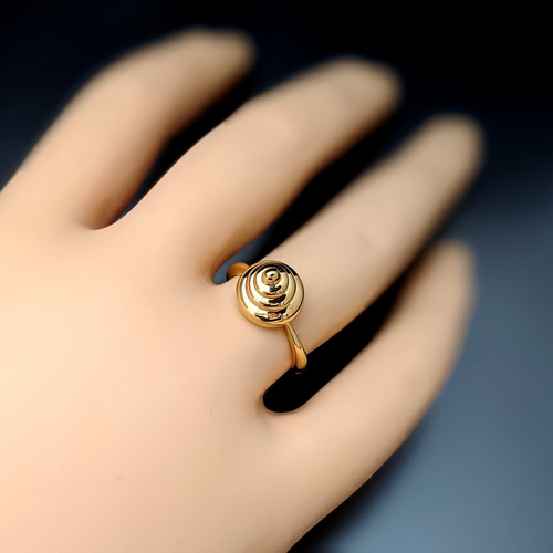金のうんこMAXリング（無垢モデル）：K18ゴールド 指輪・リング 金の