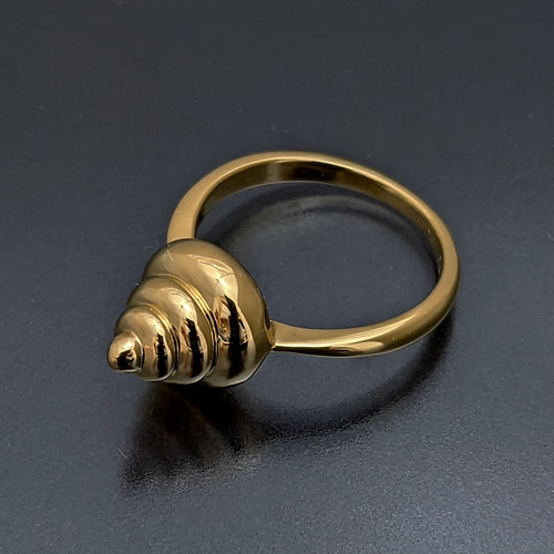 punkdrunkers ウンコちゃんリング　18号 スマイリーリング スマイル ニコちゃん ゴールドリング 指輪 18KGP ゴールド ステンレス ワイドリング 幅広 レディース フリーサイズ  金属アレルギー対応 - 【SILVERKYASYA ギフトモール店】- プレゼント＆ギフトのギフトモール