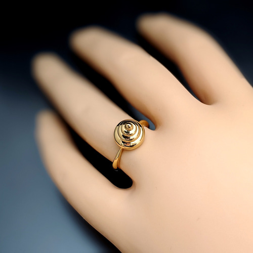 金のうんこMAXリング（無垢モデル）：K18ゴールド 指輪・リング 金の