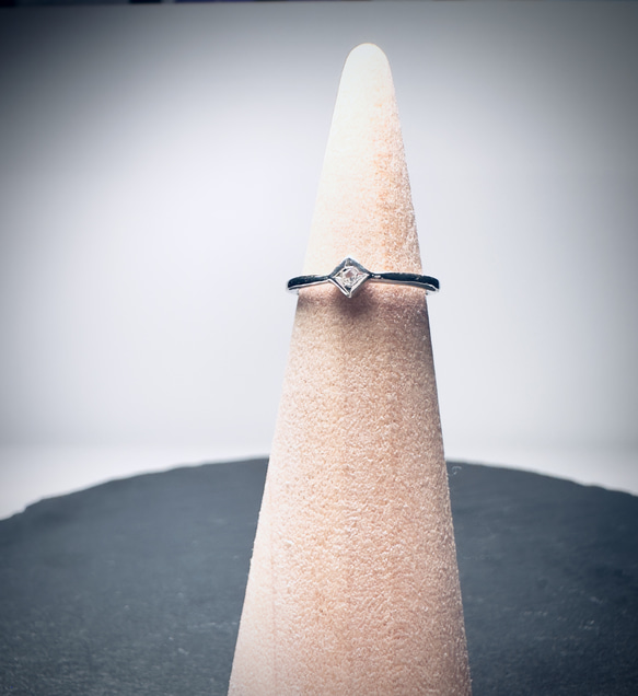 ムーンストーン　ピンキーリング　silver925 6月誕生石 4枚目の画像