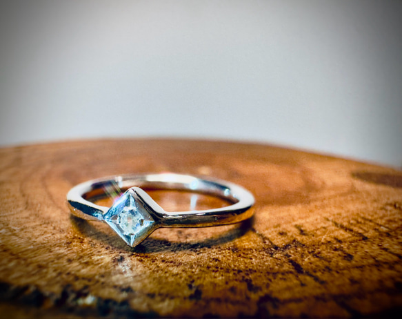 ムーンストーン　ピンキーリング　silver925 6月誕生石 3枚目の画像