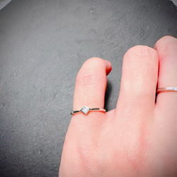 ムーンストーン　ピンキーリング　silver925 6月誕生石 2枚目の画像