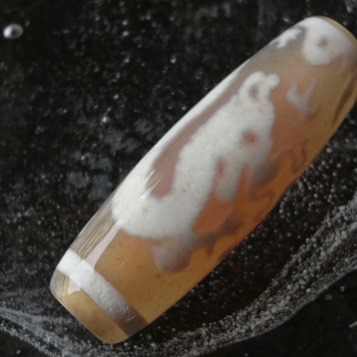 極上✨橙玉髄✨宝珠双龍神天珠 天然石 F* 通販 17751940｜Creema(クリーマ) 