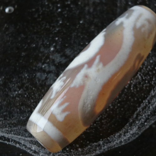 極上✨橙玉髄✨宝珠双龍神天珠 