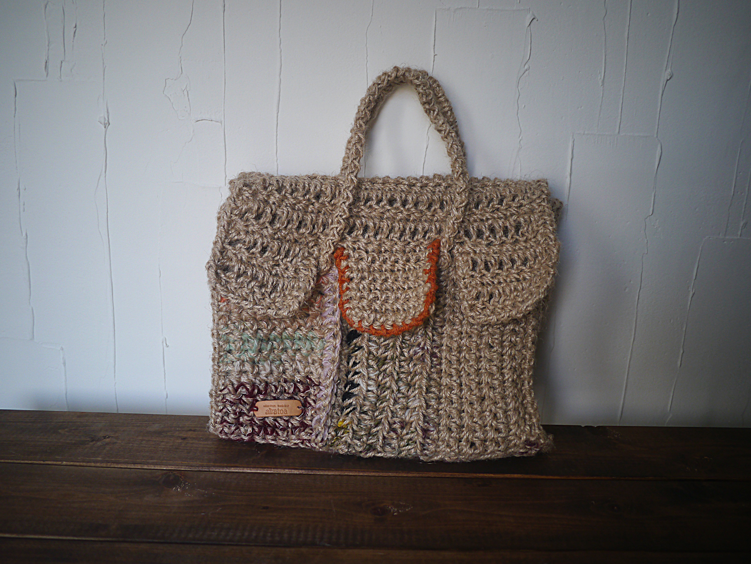 JUTE HAND BAGリネン、麻、綿麻