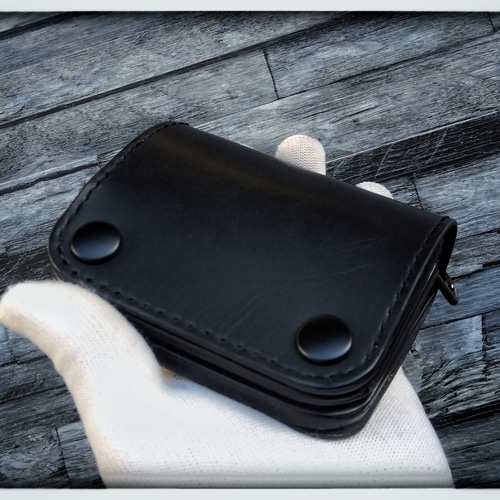 ◇ トラッカーウォレット ミニ ◇ 幅広タイプ グレージングオイルヌメ  