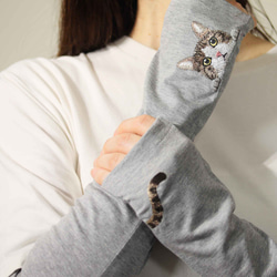 [貓臂套] Kijishiro / 防紫外線 / 100%棉 / 半長米田禮物搭配長袖 第10張的照片