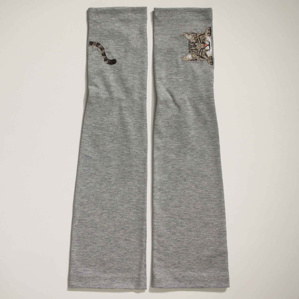 [貓臂套] Kijitora親/防紫外線/100%棉/半長米田禮物搭配長袖 第8張的照片