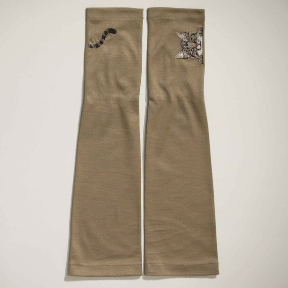 [貓臂套] Kijitora親/防紫外線/100%棉/半長米田禮物搭配長袖 第11張的照片