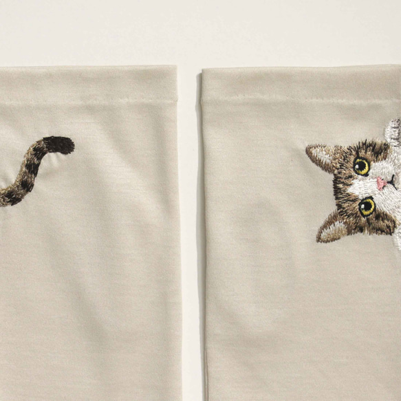 [貓臂套] Kijitora親/防紫外線/100%棉/半長米田禮物搭配長袖 第3張的照片