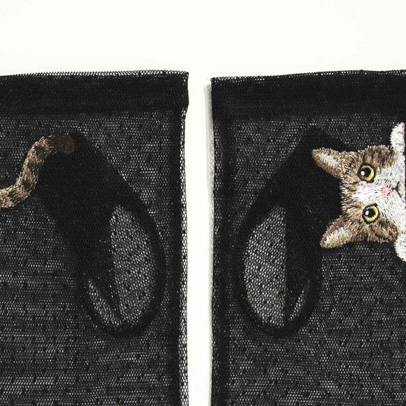 [貓臂套] Kijitora親/防紫外線/100%棉/半長米田禮物搭配長袖 第15張的照片