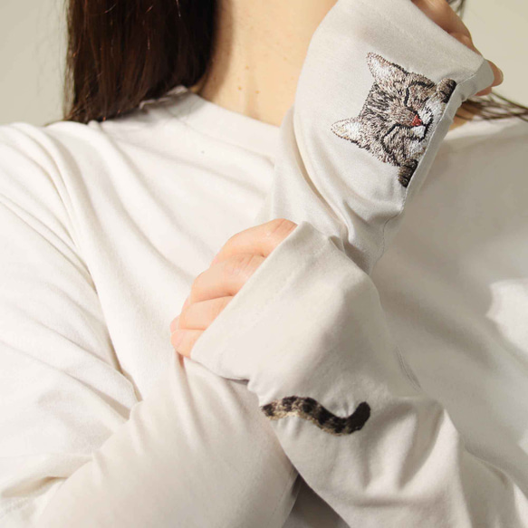 [貓臂套] Kijitora親/防紫外線/100%棉/半長米田禮物搭配長袖 第1張的照片