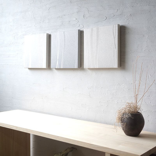 ファブリックパネル★ファブリックボード★ホワイトグレー シンプルなファブリックパネル 木製ファブリックボード ホワイト2