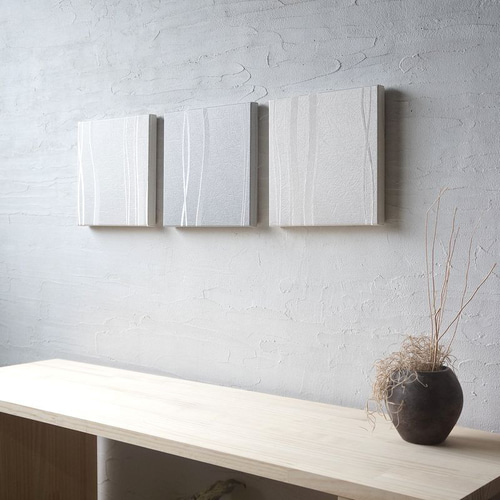 シンプルなファブリックパネル 木製ファブリックボード ホワイト2