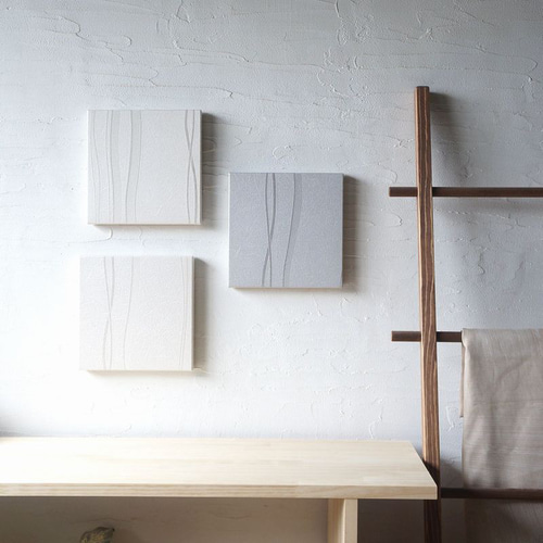 シンプルなファブリックパネル 木製ファブリックボード ホワイト2