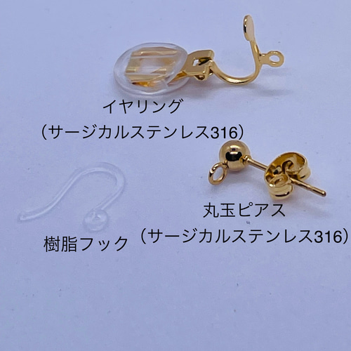 人気を誇る サージカルステンレス316】ドライフラワーのレジンピアス ピアス ピアス