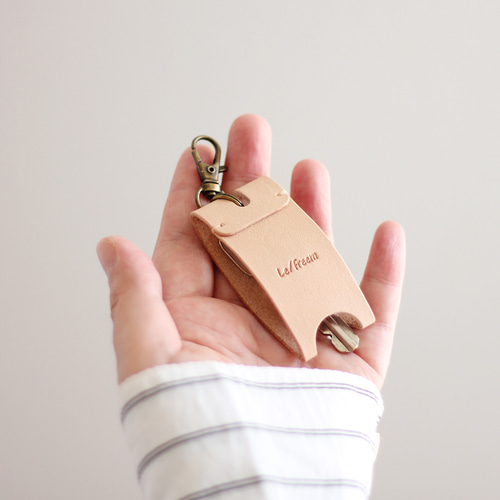 レザーキーカバー そのまま差し込めるキーケース LF-022 ヌメ革ALL