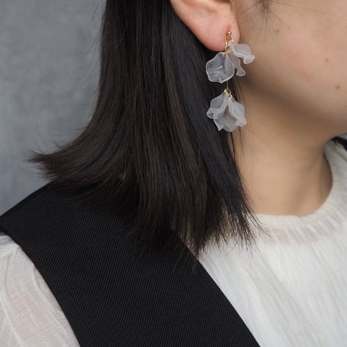 イヤリング ピアス Clackers White 京都オパール【ピアス/イヤリング】アメリカン