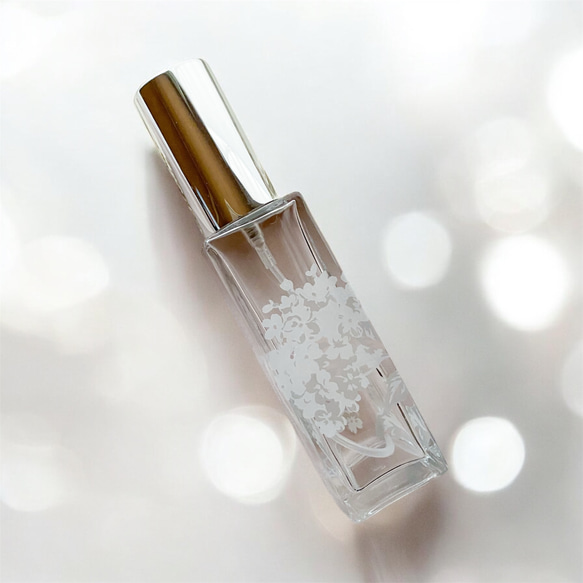 紫陽花のガラスアトマイザー イニシャル 10ミリスプレーボトル 香水