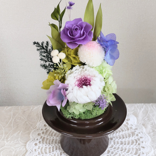 一対仏花プリザーブドフラワーお手入れ不要 プリザーブド
