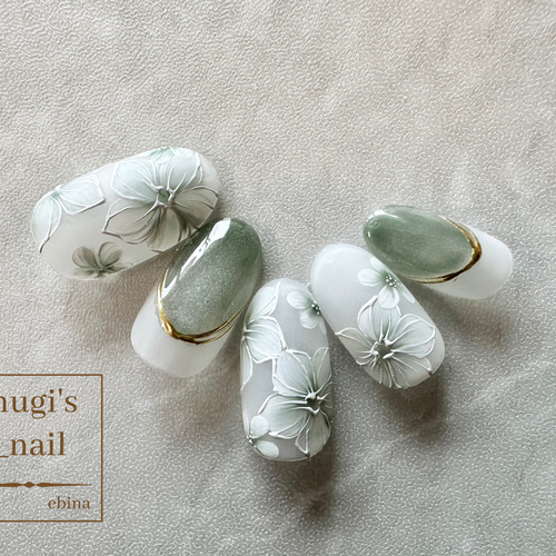 ネイルチップ No.134 フラワーネイル nail ジェルネイル ネイルチップ  