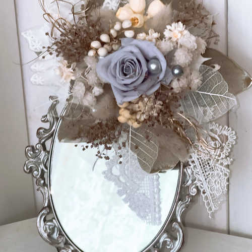 ❤️SALE❤️shabby アンティーク鏡アレンジ その他素材 shabby