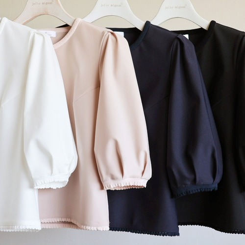 jolie mignon ジョリーミニョン　パフスリーブストレッチTシャツ36 jolie mignon ジョリーミニョン パフスリーブストレッチTシャツ36