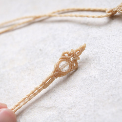 シーグラスとムーンストーンとペリドット天然石マクラメネックレスmac378エスニックアジアンエキゾチックアレルギーフリー 8枚目の画像