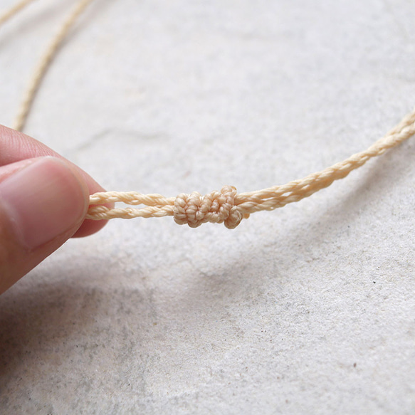 シーグラスとムーンストーンとペリドット天然石マクラメネックレスmac378エスニックアジアンエキゾチックアレルギーフリー 7枚目の画像