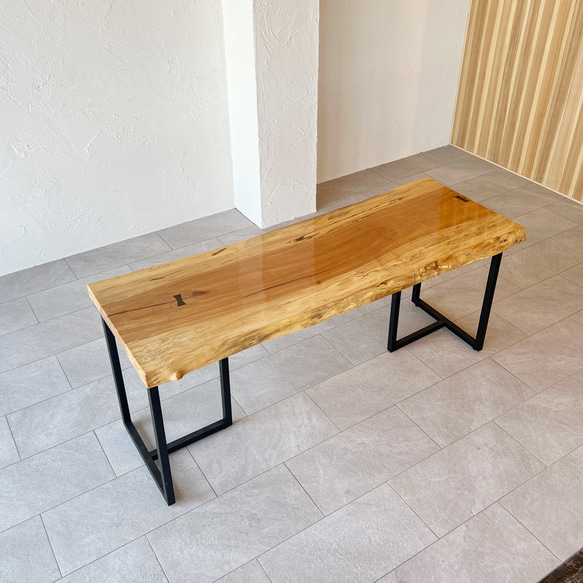 【送料込み】栃 無垢天板 トチ ダイニングテーブル 栃（トチ） 一枚板 ダイニングテーブル／1570mm 【A8384