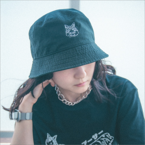 猫刺繍バケットハット/2カラー/ねこ/バケハ/デニム Tシャツ The Arthur