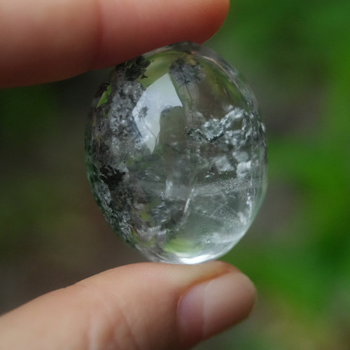 銀色の山々☆高品質☆クローライトインクォーツ s1257 天然石 Funky