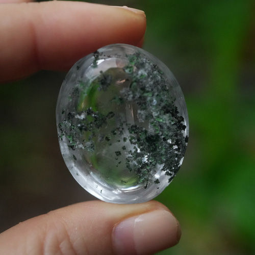 銀色の山々☆高品質☆クローライトインクォーツ s1257 天然石