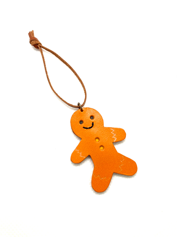 本革ジンジャーマンクッキーのチャーム 栃木レザー その他アクセサリー