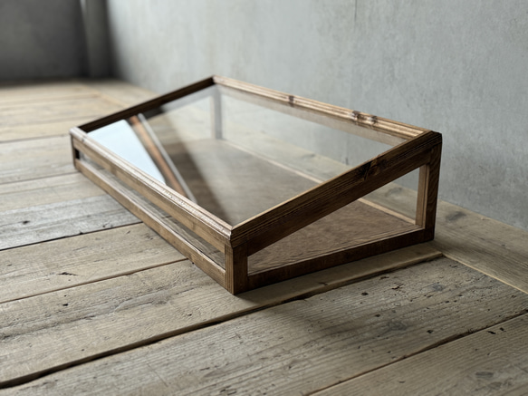 【木製ディスプレイケース】店舗什器　ショーケース　ディスプレイ　焼き菓子　ジュエリー　ケーキ　カフェ　オーダー　木製 傾斜なし その他 BY