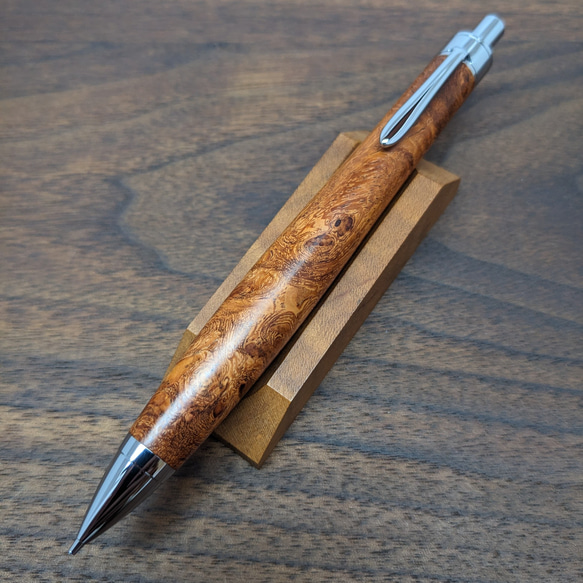 富士瘤クラフト　花梨　木製シャープペンシル 新作】花梨瘤杢 シャープペンシル No.547 ペン・筆記用具 工房 TAISHI