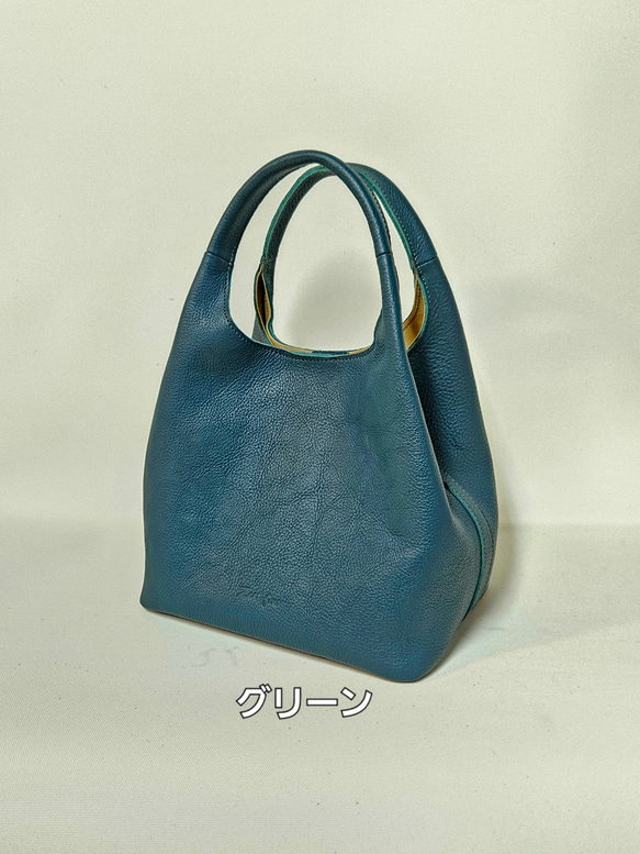 新作日本製　お出かけに最適なサイズ感でマルチに活躍する姫路レザーの トートバッグ Poco=ポコ　選べる13色　 7枚目の画像