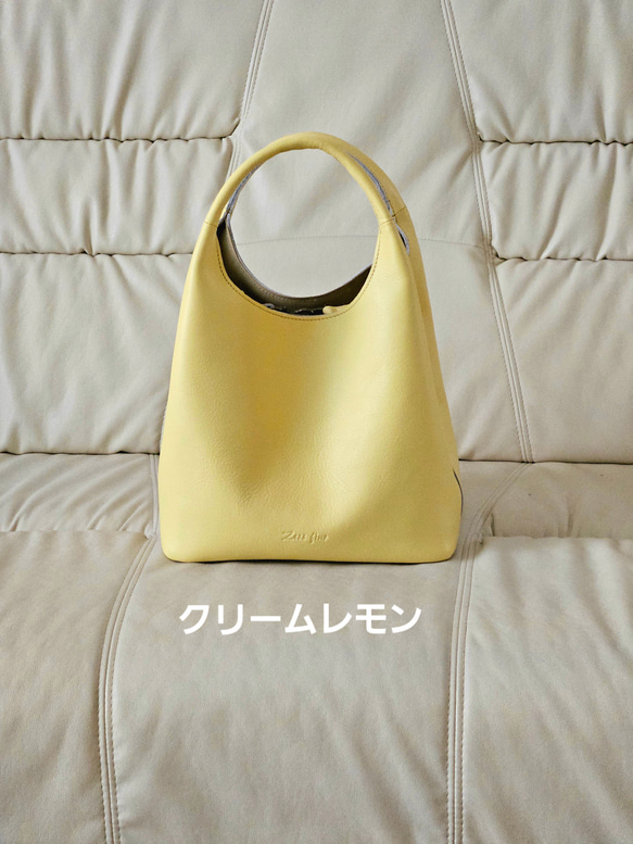 新作日本製　お出かけに最適なサイズ感でマルチに活躍する姫路レザーの トートバッグ Poco=ポコ　選べる13色　 11枚目の画像