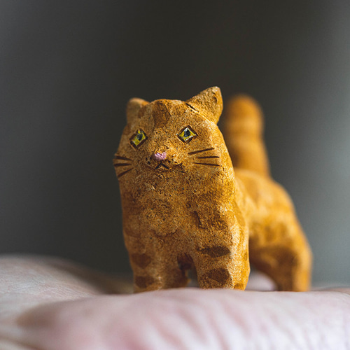 ネコ虎出品 チャトラン猫【猫_852】 立体・オブジェ 深尾竜騎 通販 17754309